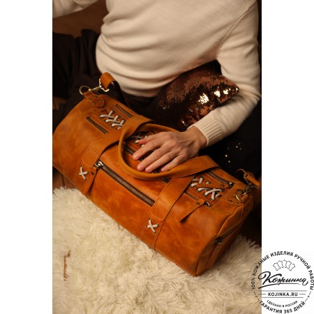  Кожаная сумка "Тайлер" (коричневый крейзи) 